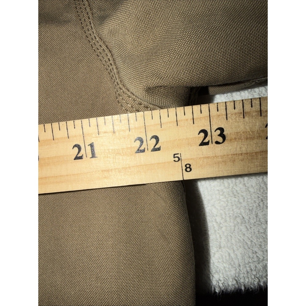 Carhartt Mens Sz M Quick Duck Canvas Fleece Lined Chore Jacket Fleece Hood - Picture 7 of 9
